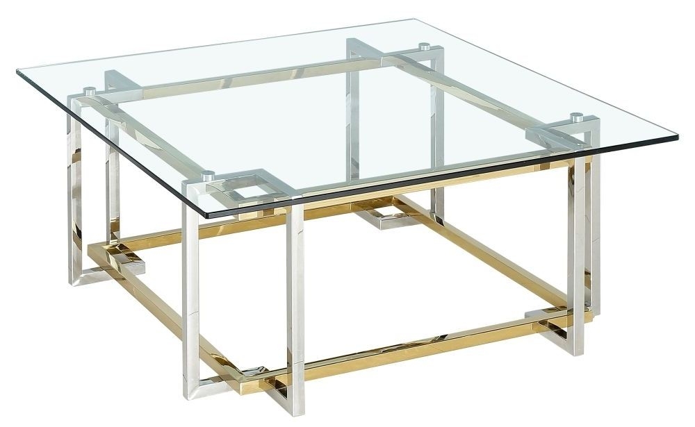 Nora Glass And Chrome Coffee Table