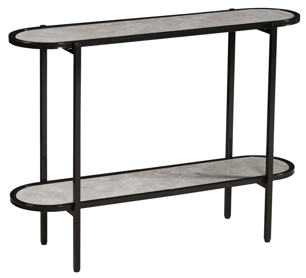 Chester Grey Ceramic Top Oval Console Table