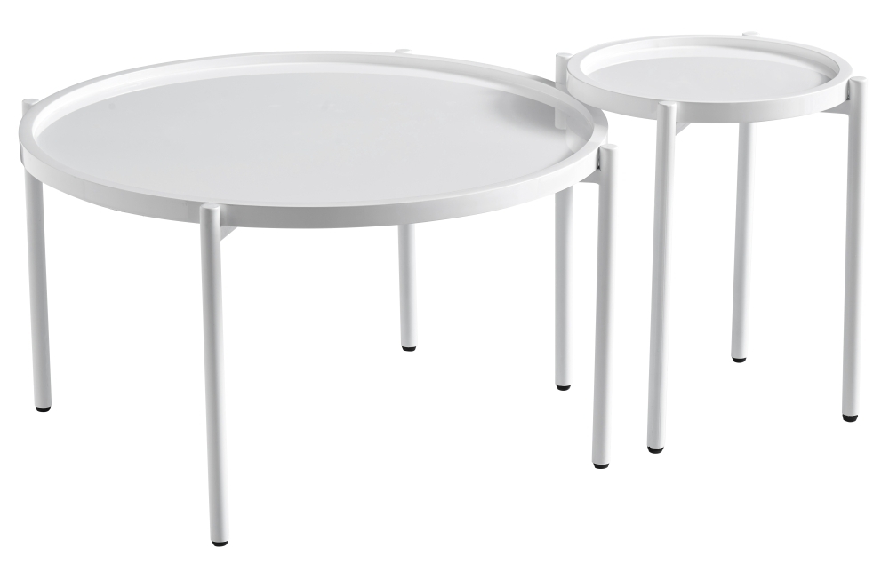 Cambridge White Gloss Coffee Table And Side Table Set