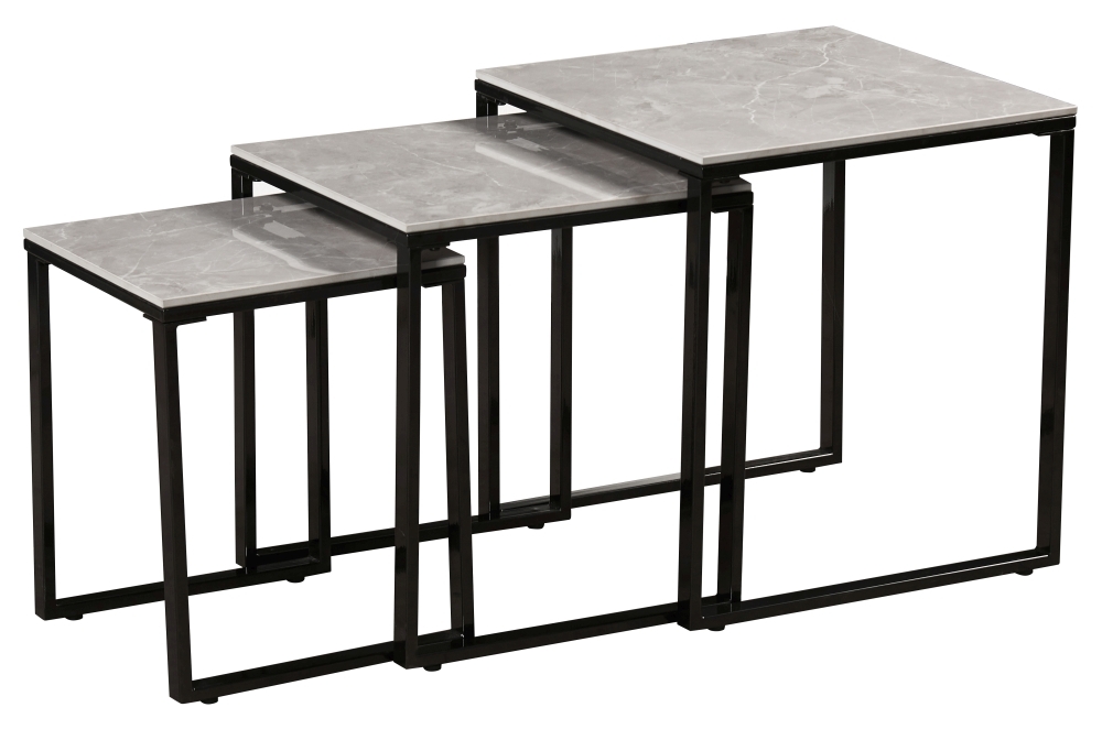 Leyton Grey Ceramic Top Nest Table Set