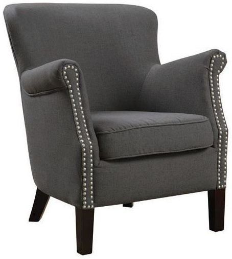 Harlow Charcoal Fabric Armchair