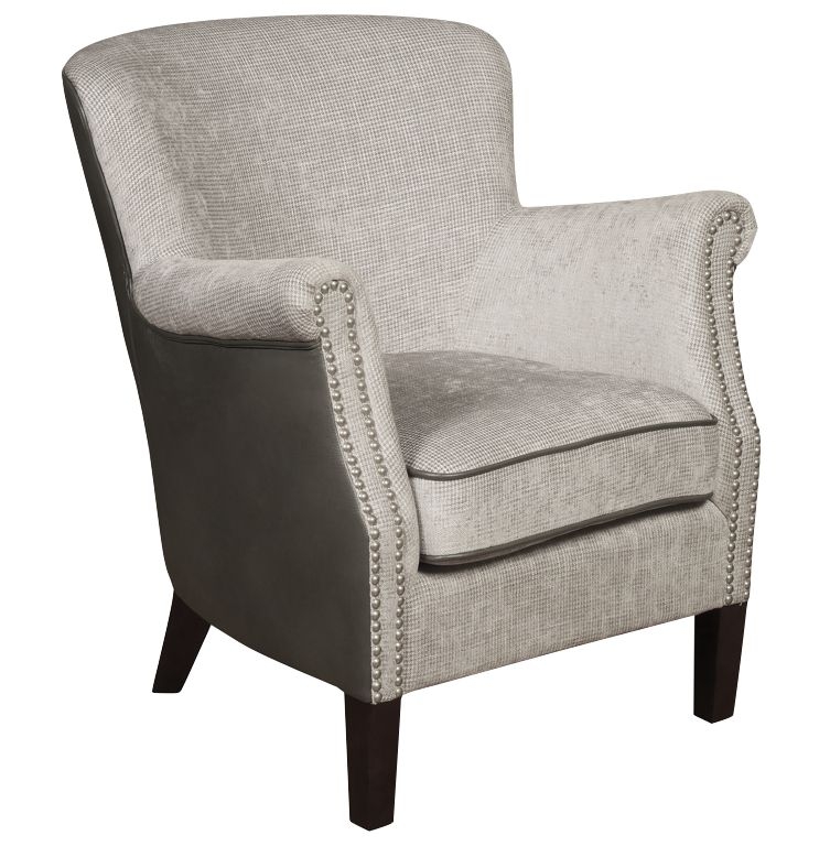 Harlow Grey Fusion Fabric Armchair