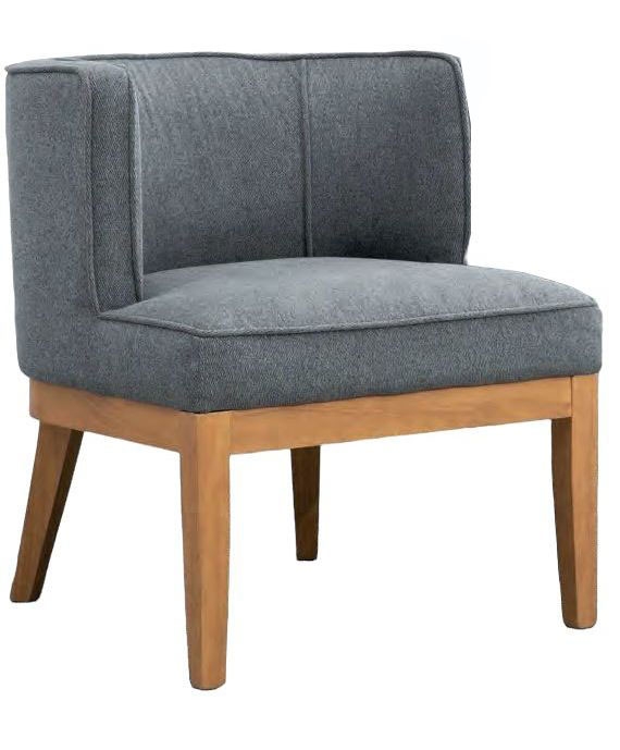 Lucille Dark Grey Fabric Armchair