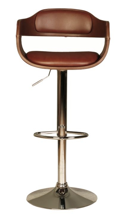 Anna Brown And Chrome Bar Stool Sold In Pairs
