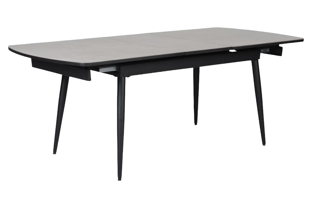 Cassino Grey And Glass Automatic Dining Table 160cm200cm 6 To 8 Diners Extending Rectangular Top
