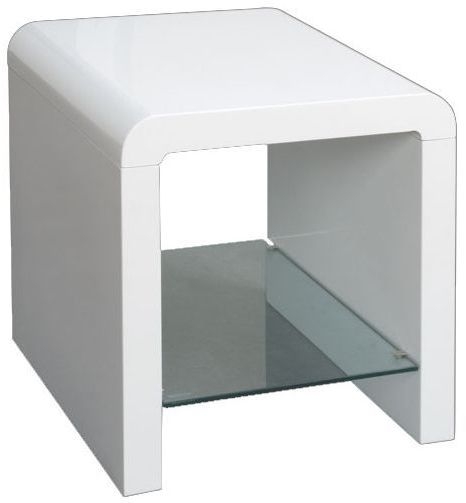 Clarus White Lamp Table
