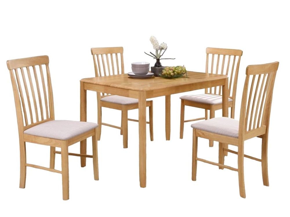 Cologne Light Oak 110cm Dining Table And 4 Chairs