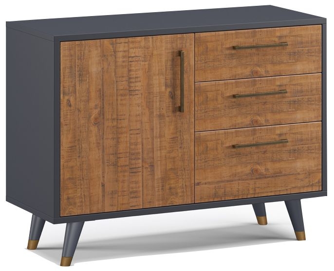 Cortina Dark Cobalt Grey Painted 1 Door Sideboard