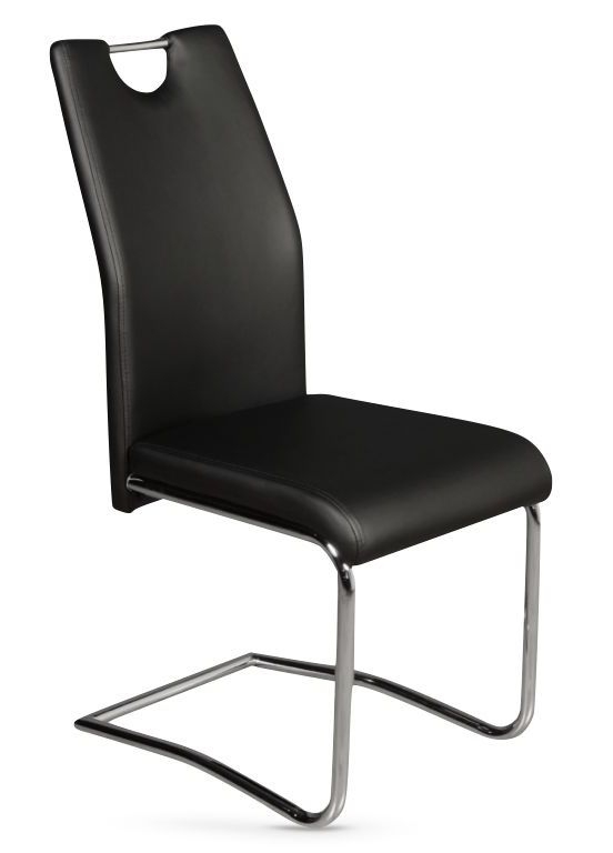 Claren Black Faux Leather Dining Chair Sold In Pairs