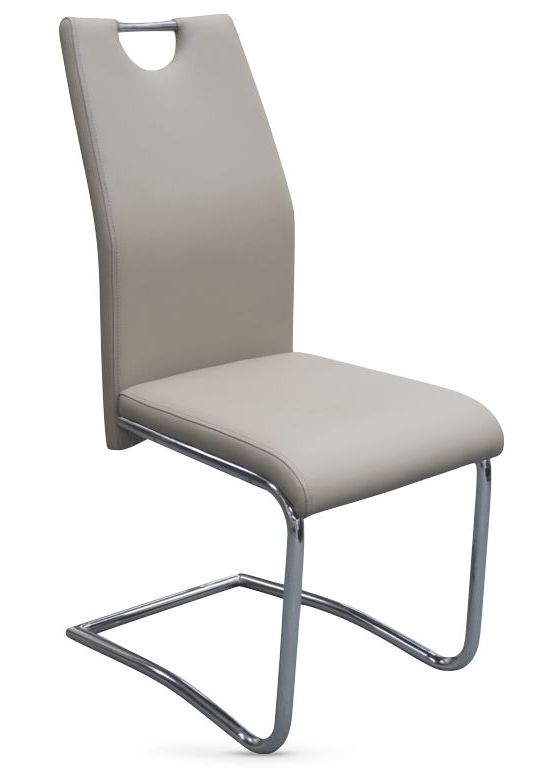 Claren Khaki Faux Leather Dining Chair Sold In Pairs