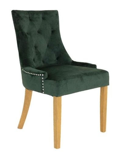 Lauren Green Velvet Dining Chair Sold In Pairs
