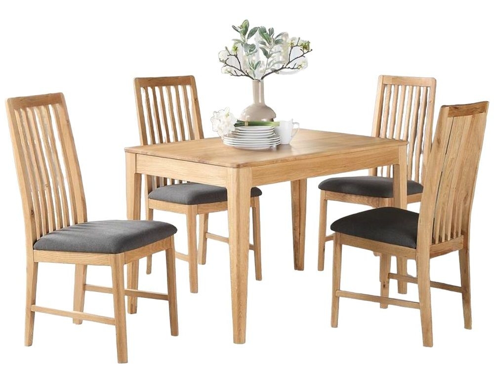 Dunmore Oak 120cm Dining Table And 4 Chairs