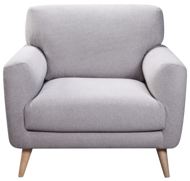 Enya Grey Fabric Armchair
