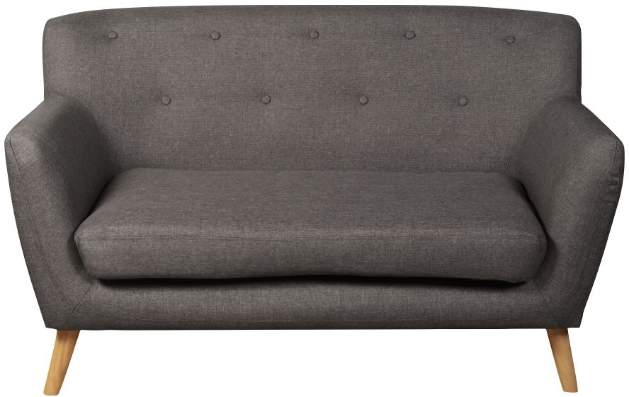 Eton Dark Grey Fabric 2 Seater Sofa