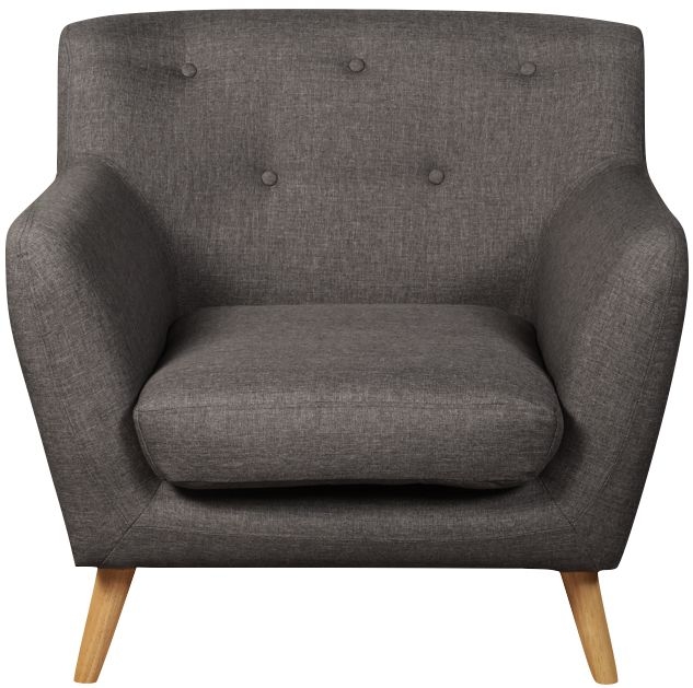 Eton Dark Grey Fabric Armchair