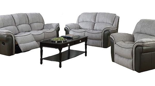 Farnham Fusion Grey And Grey Recliner Sofa Suite