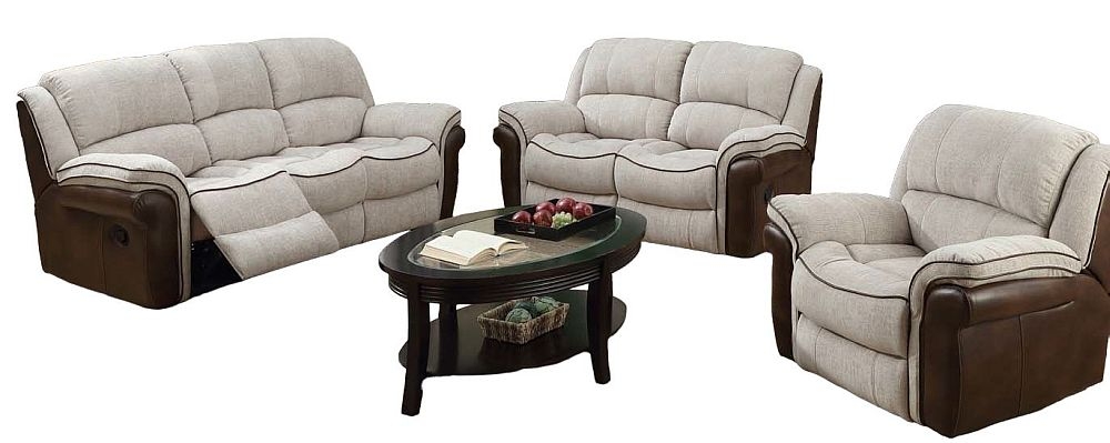 Farnham Fusion Mink And Tan Recliner Sofa Suite