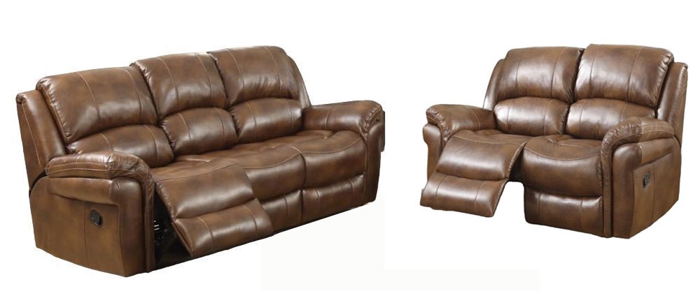 Farnham Tan Leather 32 Recliner Sofa Suite