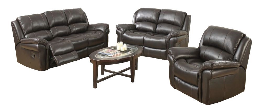 Farnham Brown Leather 311 Recliner Sofa Suite