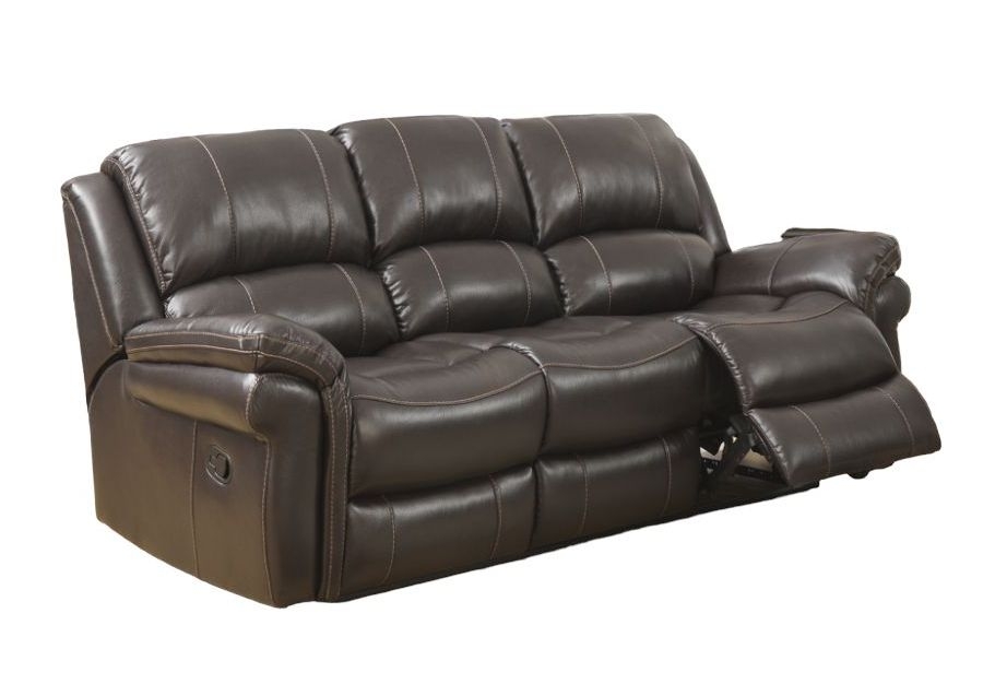 Farnham Brown Leather 3 Seater Recliner Sofa