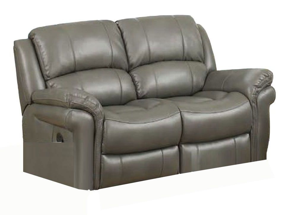 Farnham Grey Leather 2 Seater Recliner Sofa