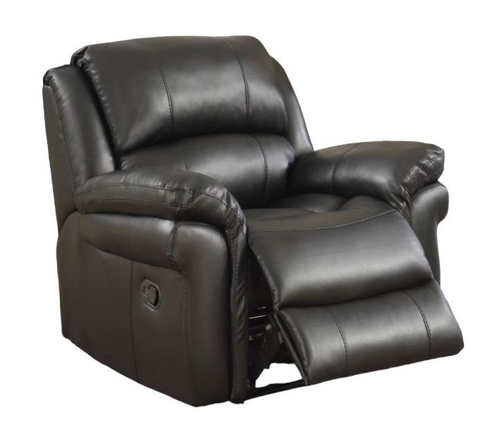 Farnham Black Leather Recliner Armchair