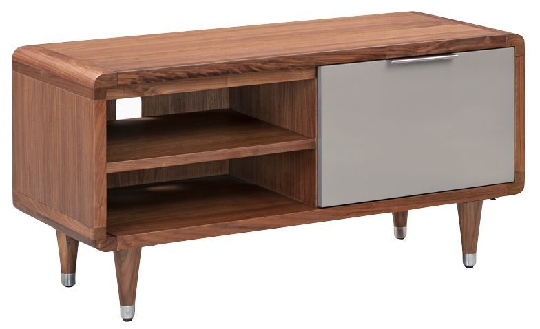 Girona Tv Unit Walnut And Molesbreath Grey High Gloss