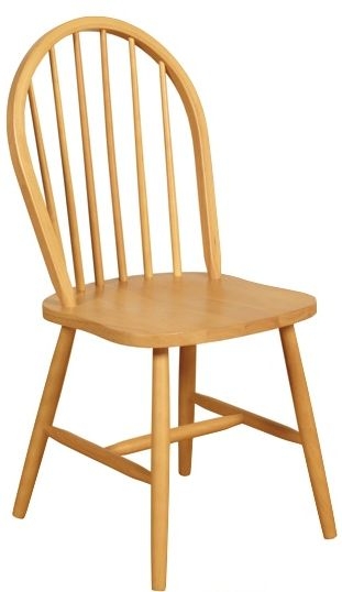 Hanover Light Oak Spindle Back Country Kitchen Dining Chair Sold In Pairs