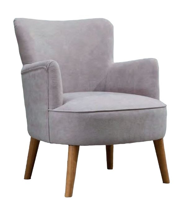 Keira Pearl Grey Fabric Armchair