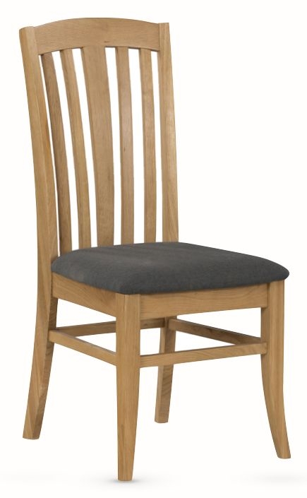 Kilkenny Oak And Charcoal Fabric Dining Chair Sold In Pairs