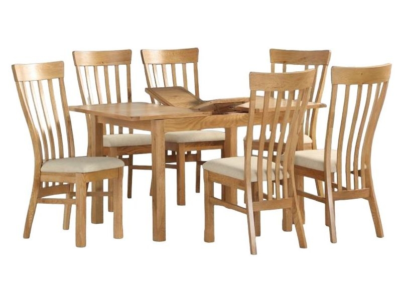 Kilmore Oak 120cm150cm Extending Dining Table And 4 Chairs