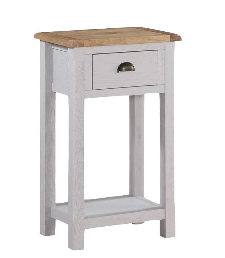 Kilmore Console Table Oak And Grey Painted
