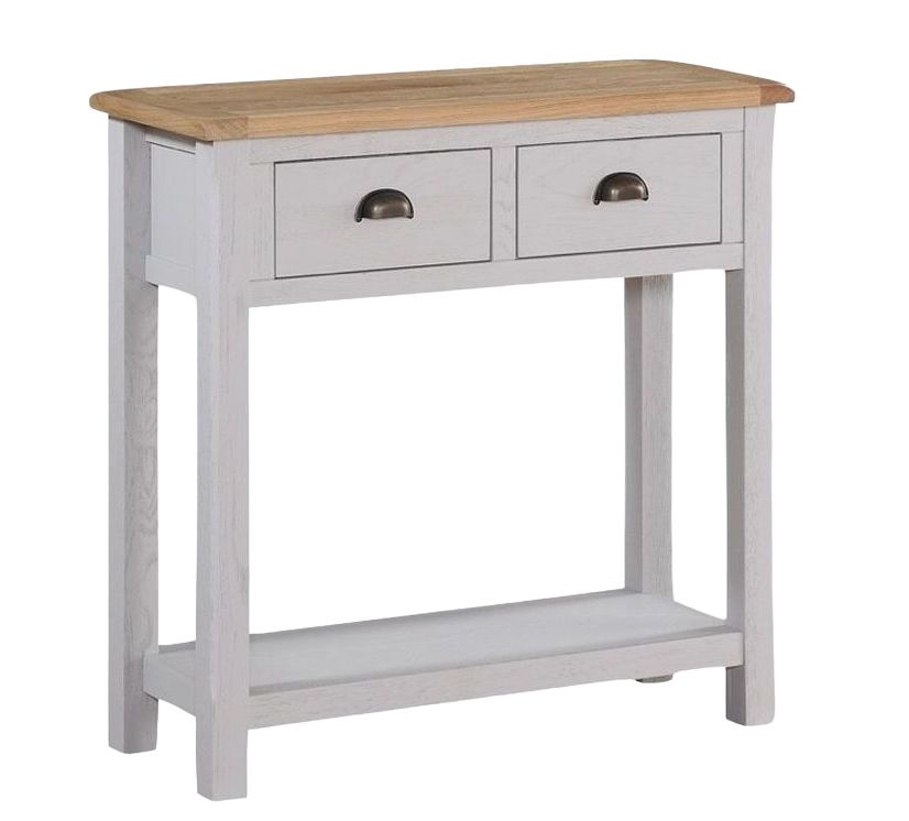 Kilmore Large Console Table Oak And Grey Painted