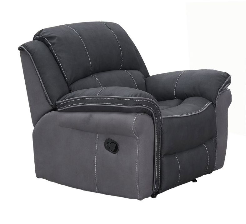 Kingston Charcoal Fusion Fabric Recliner Armchair