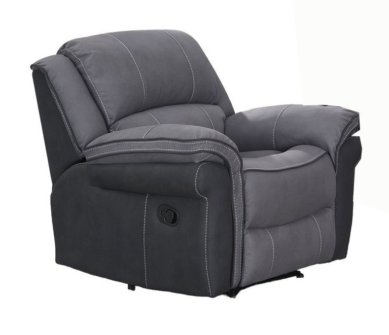 Kingston Grey Fusion Fabric Recliner Armchair