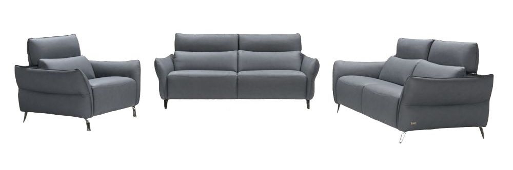 Perlini Leather Sofa Suite