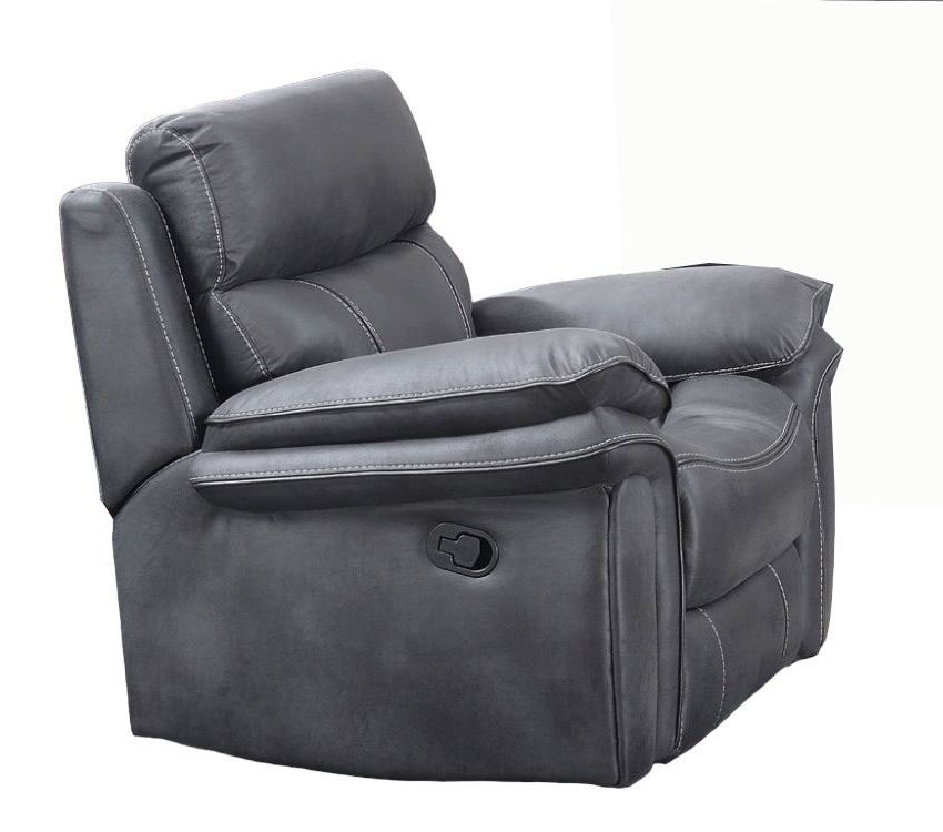 Richmond Charcoal Grey Fabric Recliner Armchair