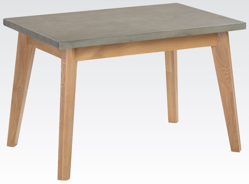 Rimini 120cm Dining Table Oak And Concrete Painted Top