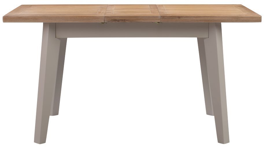 Rimini 120cm150cm Extending Dining Table Oak And Stone Painted