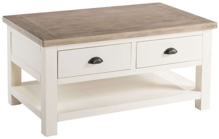 Santorini Stone Painted Storage Coffee Table