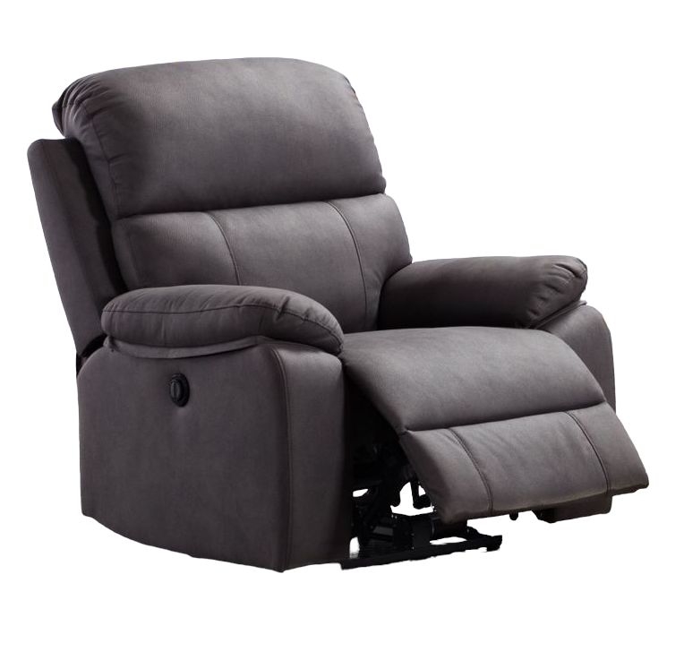 Stretford Dark Grey Fabric Electric Recliner Armchair