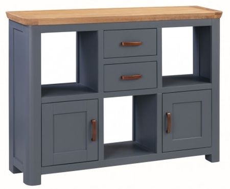 Treviso Midnight Blue And Oak Small Display Cabinet