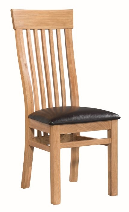 Treviso Oak Faux Leather Dining Chair Sold In Pairs