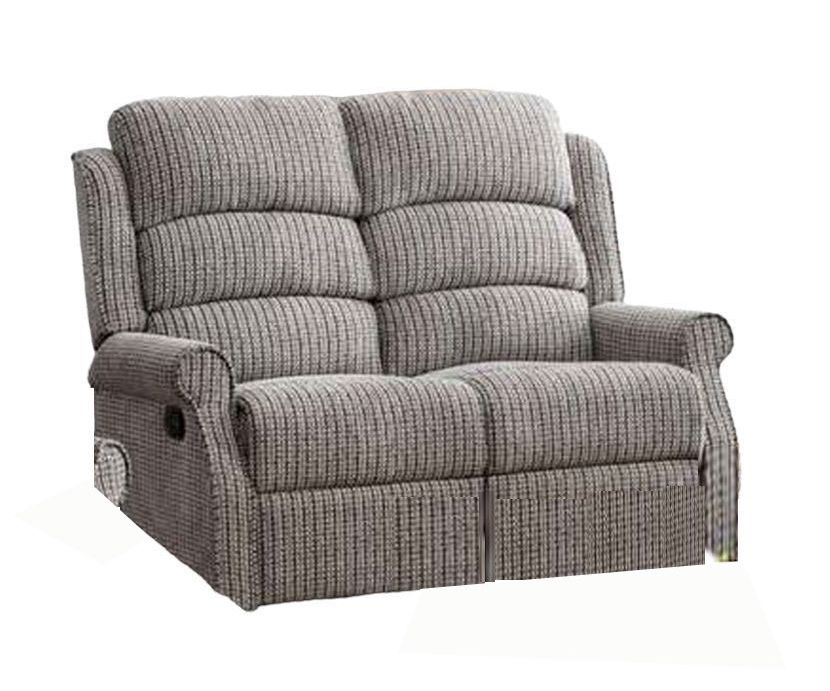 Windsor Latte Fabric 2 Seater Recliner Sofa