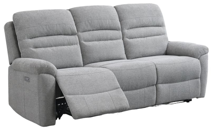 Belford Grey Fabric 3 Seater Recliner Sofa Upholstered
