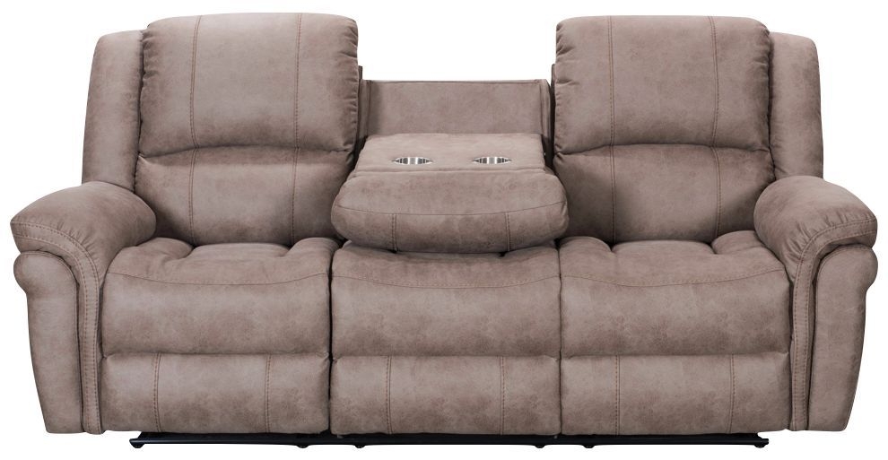 Gloucester Taupe 3 Seater Recliner Sofa With Console