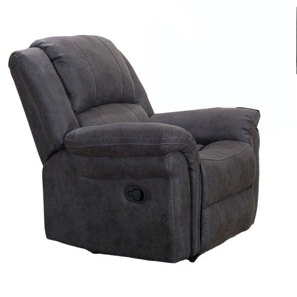 Gloucester Dark Grey Fabric Recliner Armchair