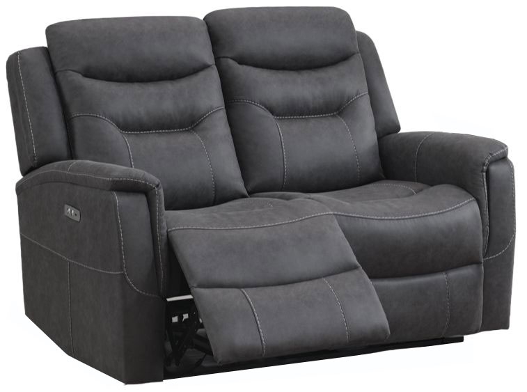Harrogate Grey 2 Seater Recliner Sofa Velvet Fabric Upholstered
