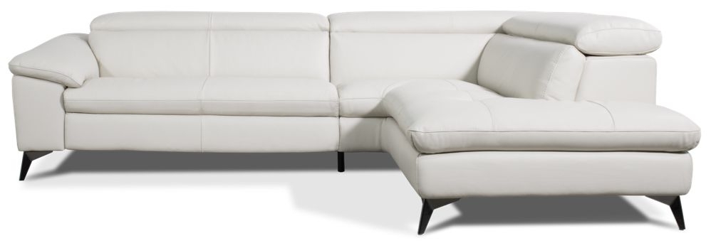 Iris Cream Recliner Right Hand Facing Corner Sofa Real Leather