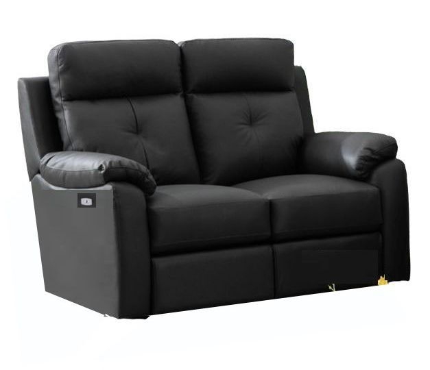 Milano Anthracite Leather 2 Seater Electric Recliner Sofa